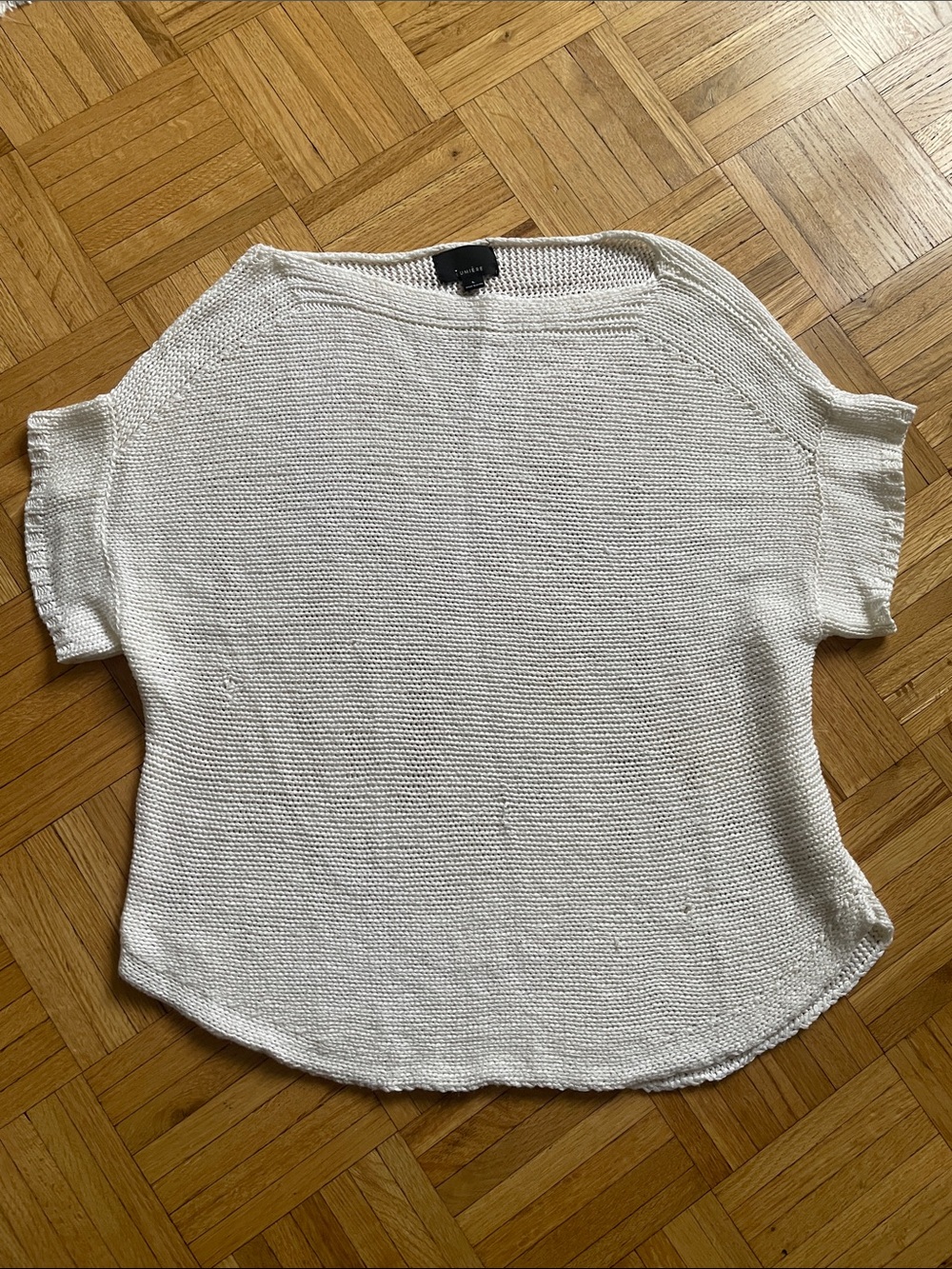Lumiere White Short-Sleeve Knit Top
